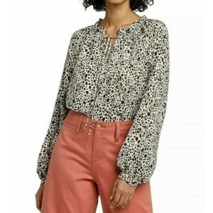 A New Day size XL Cheetah Blouse black and white